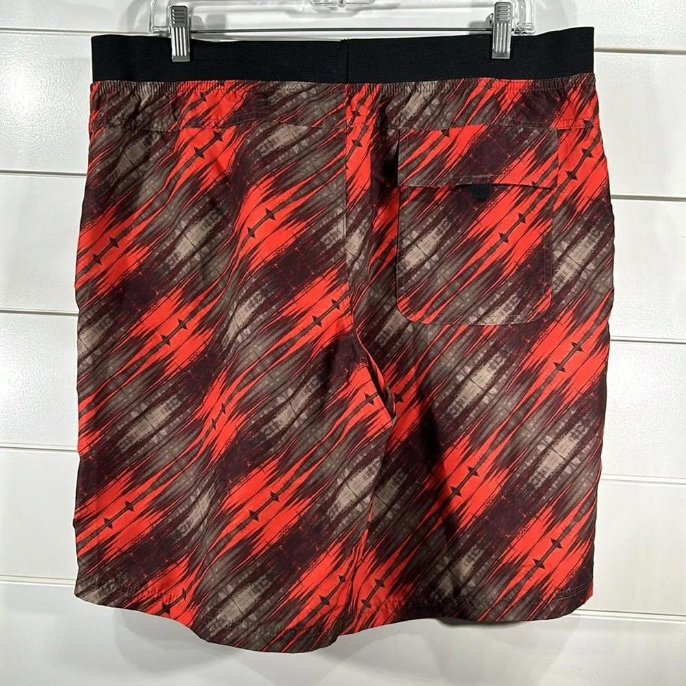 NWT Prana men's orange and gray Mojo activewear shorts electric orange